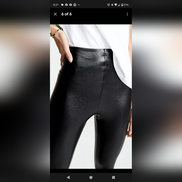 COMMANDO Perfect Control Faux Leather Leggings Medium Black - Picture 7 of 9